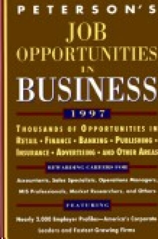 Cover of Job Opportunities for Business Majors 97