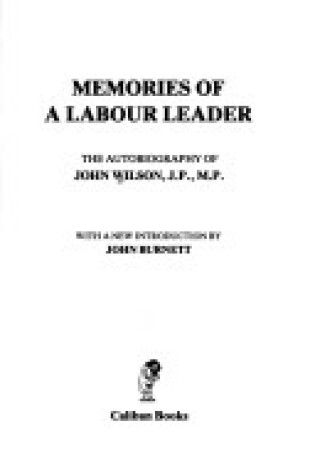 Cover of Memories of a Labour Leader