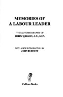 Cover of Memories of a Labour Leader