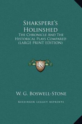 Cover of Shakspere's Holinshed