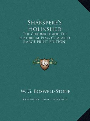 Book cover for Shakspere's Holinshed