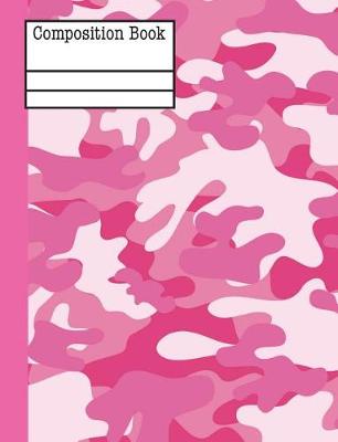 Book cover for Camouflage Pink Composition Notebook - Blank