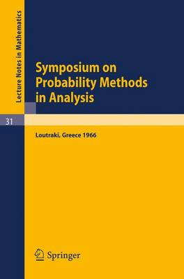 Book cover for Symposium on Probability Methods in Analysis