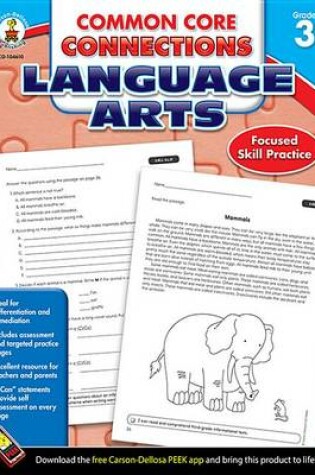 Cover of Common Core Connections Language Arts, Grade 3