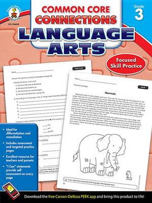 Book cover for Common Core Connections Language Arts, Grade 3