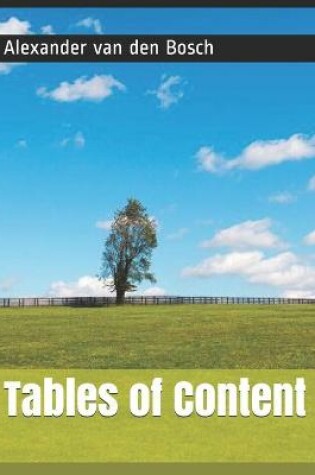 Cover of Tables of Content