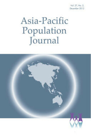 Cover of Asia-Pacific Population Journal, 2012, Part 2