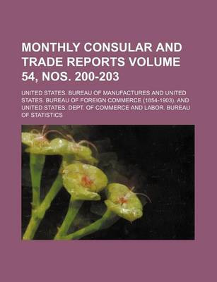 Book cover for Monthly Consular and Trade Reports Volume 54, Nos. 200-203
