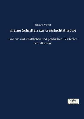 Book cover for Kleine Schriften zur Geschichtstheorie