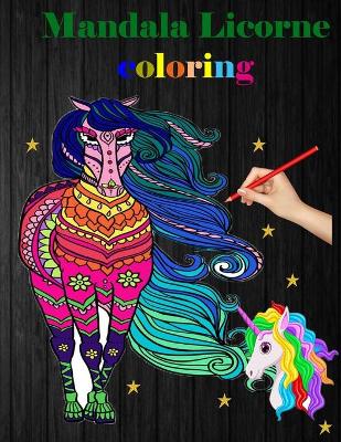 Book cover for Mandala Licorne coloring