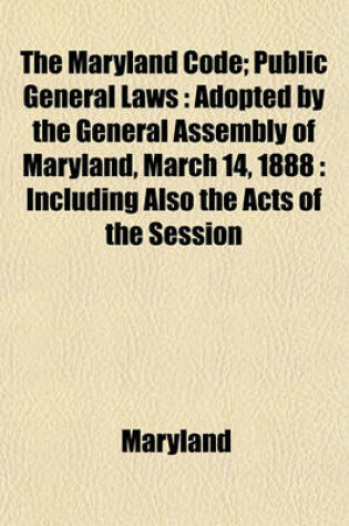 Cover of The Maryland Code; Public General Laws