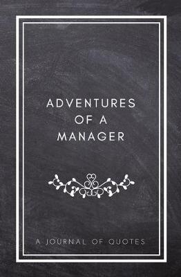 Book cover for Adventures of A Manager