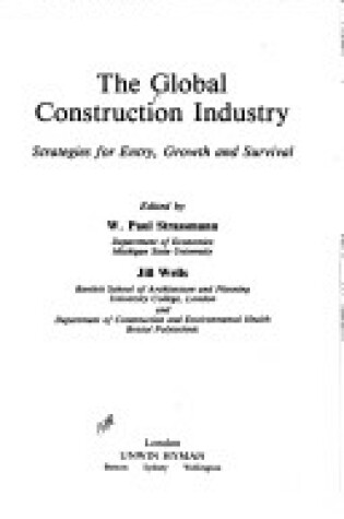 Cover of The Global Construction Industry