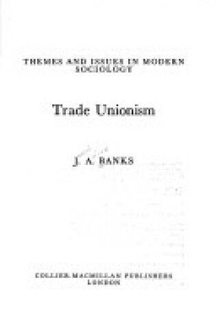 Cover of Trade Unionism