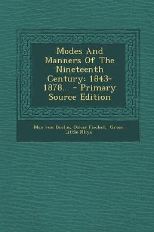 Cover of Modes and Manners of the Nineteenth Century