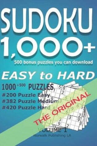 Cover of 1,000+ Sudoku Puzzles Easy to Hard