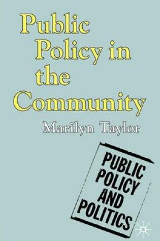 Cover of Public Policy in the Community