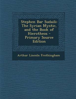 Book cover for Stephen Bar Sudaili