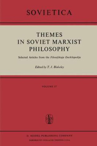 Cover of Themes in Soviet Marxist Philosophy