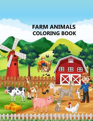 Book cover for Farm Animals coloring book