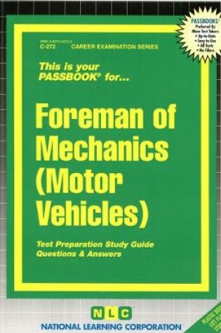 Cover of Foreman of Mechanics (Motor Vehicles)