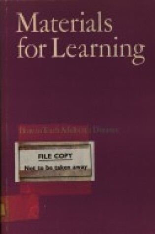 Cover of Materials for Learning