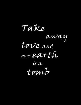 Book cover for Take away love and our earth is tomb.