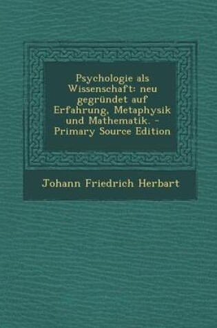 Cover of Psychologie ALS Wissenschaft