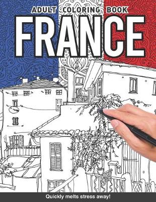 Book cover for France Adults Coloring Book