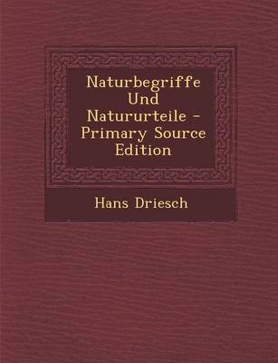 Book cover for Naturbegriffe Und Natururteile - Primary Source Edition