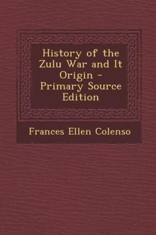 Cover of History of the Zulu War and It Origin