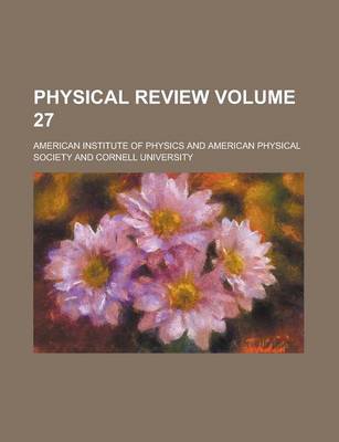 Book cover for Physical Review Volume 27