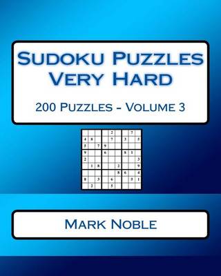 Book cover for Sudoku Puzzles Very Hard Volume 3