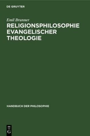 Cover of Religionsphilosophie Evangelischer Theologie