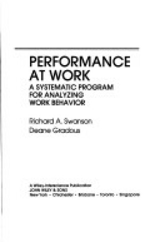 Cover of Performance at Work