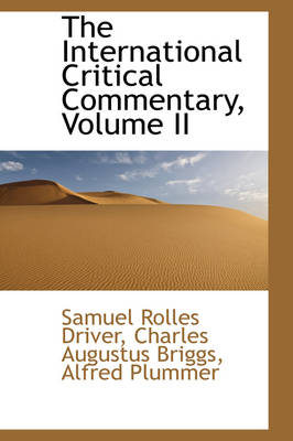 Book cover for The International Critical Commentary, Volume II