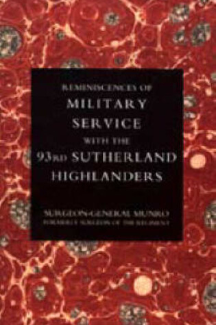 Cover of Reminiscences of Military Service with the 93rd Sutherland Highlanders