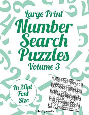 Book cover for Large Print Number Search Puzzles Volume 3