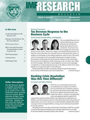 Book cover for IMF Research Bulletin, December 2010