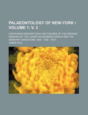Book cover for Palaeontology of New-York (Volume 1; V. 3); Containing Descriptions and Figures of the Organic Remains of the Lower Helderberg Group and the Oriskany Sandstone 1855 - 1859 Text