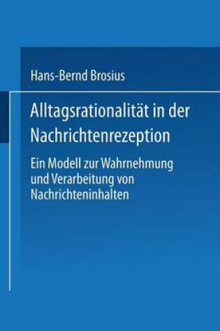 Cover of Alltagsrationalität in der Nachrichtenrezeption