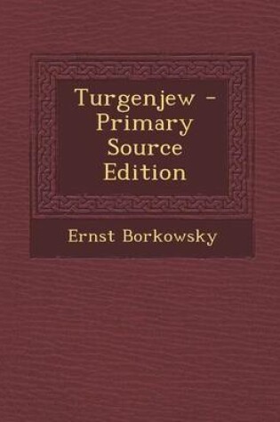 Cover of Turgenjew - Primary Source Edition