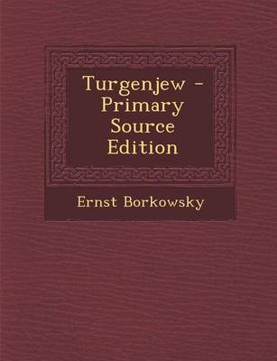 Book cover for Turgenjew - Primary Source Edition