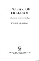 Book cover for I Speak of Freedom