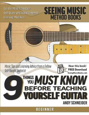 Book cover for 9 Things You Must Know Before Teaching Yourself Guitar