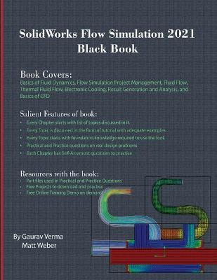 Book cover for SolidWorks Flow Simulation 2021 Black Book