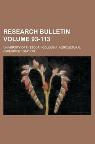 Cover of Research Bulletin Volume 93-113