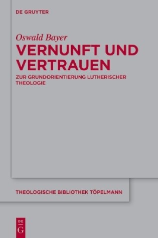 Cover of Vernunft Und Vertrauen