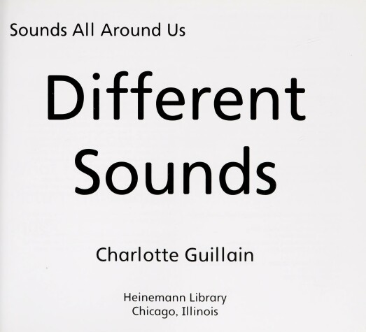 Book cover for Different Sounds