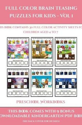 Cover of Preschool Printables (Full color brain teasing puzzles for kids - Vol 1)